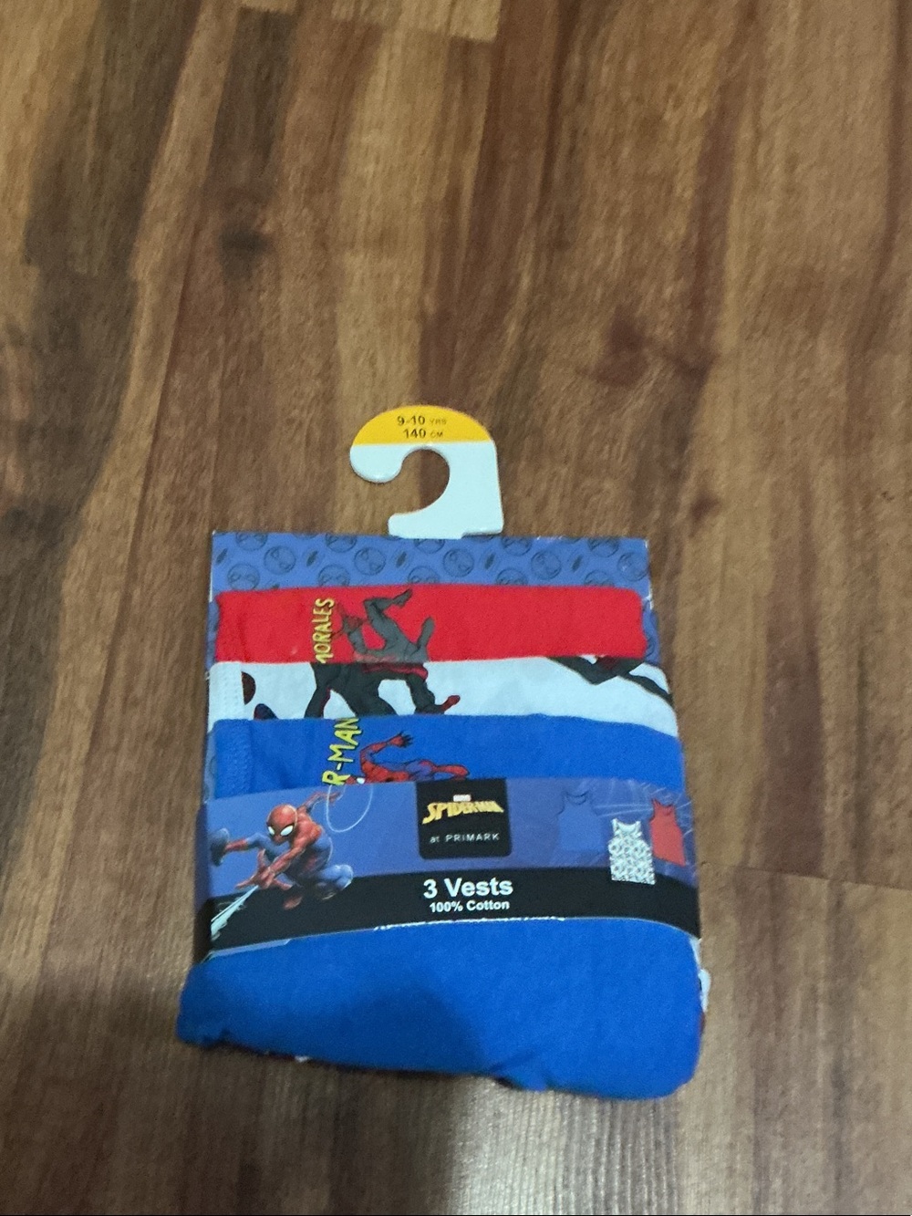 Spider-Man Kids 3-Pack Vests in Red, Blue, White sz 9 10 nwt